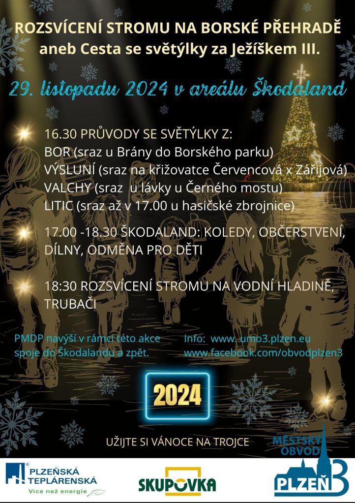 plakát rozsvícení stromu na hladině plakát rozsvícení stromu na hladině